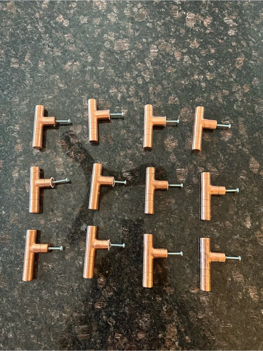 Set of 12 “Proper Copper” brand Copper cabinet pulls